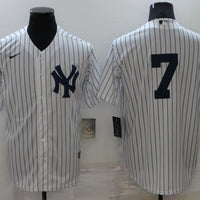 Men's New York Yankees Mickey Mantle #7 White Home Replica Player Name Jersey1