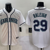 Men's Seattle Mariners Cal Raleigh #29 White Home Replica Player Jersey
