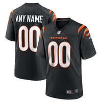 Custom1 Cincinnati Bengals Black Game Jersey1