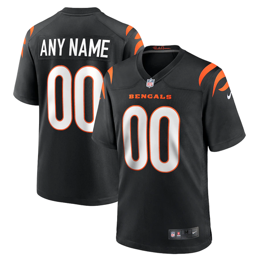 Custom1 Cincinnati Bengals Black Game Jersey1