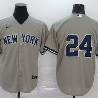 Men's New York Yankees Gary Sanchez #24 Gray Replica Player Name Jersey1
