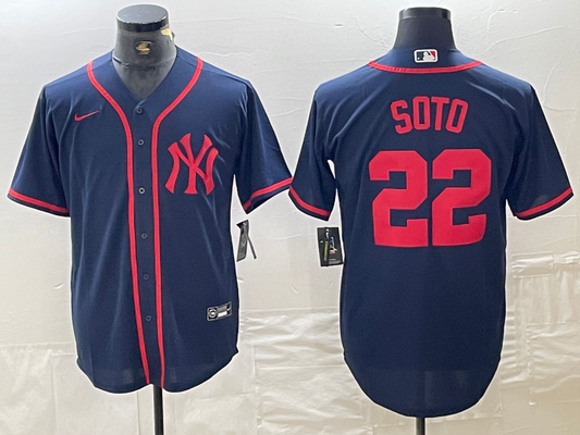 Men's New York Yankees Juan Soto #22 Navy Limited Game Jersey1
