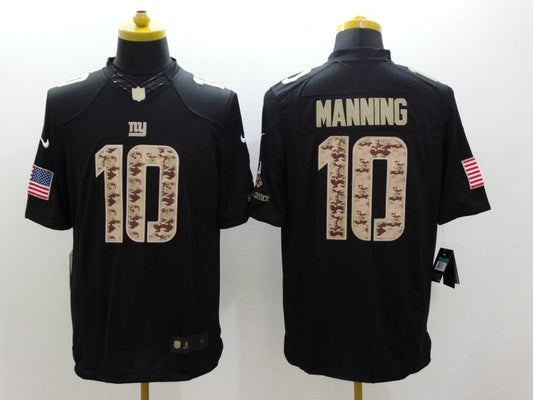 Men's New York Giants Eli Manning #10 Black Game Jersey1