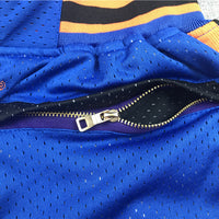 Men's New York Knicks Blue/Black Hardwood Classics 1996-97 Basketball Shorts1
