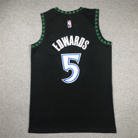 Men's Minnesota Timberwolves Anthony Edwards #5 Black Swingman Jersey1