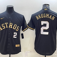 Men's Houston Astros Alex Bregman #2 Black Alternate Replica Player Jersey1
