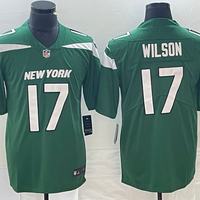 Men's New York Jets Garrett Wilson #17 Green Player Game Jersey1