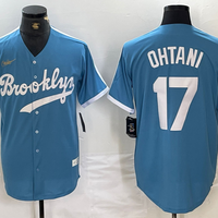 Men's Los Angeles Dodgers Shohei Ohtani #17 Light Blue Alternate Cooperstown Collection Player Jersey1