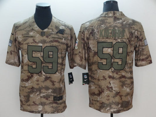 Men's Carolina Panthers Luke Kuechly #59 Camouflage Game Jersey1