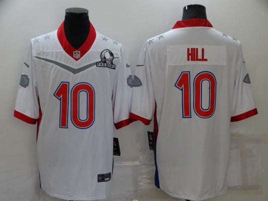 Men's Kansas City Chiefs Tyreek Hill #10 White ALL STAR Game Jersey1