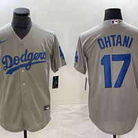 Men's Los Angeles Dodgers Shohei Ohtani #17 Gray Replica Game Jersey1