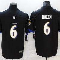 Men's Baltimore Ravens Patrick Queen #6 Black Game Jersey1
