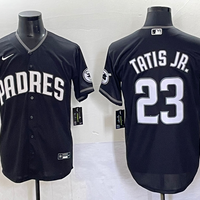 Men's San Diego Padres Fernando Tatis Jr. #23 Black Lights Out Replica Jersey
