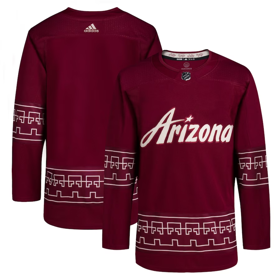 Men's Arizona Coyotes Garnet Alternate 2022/23 Primegreen Authentic Blank Jersey1