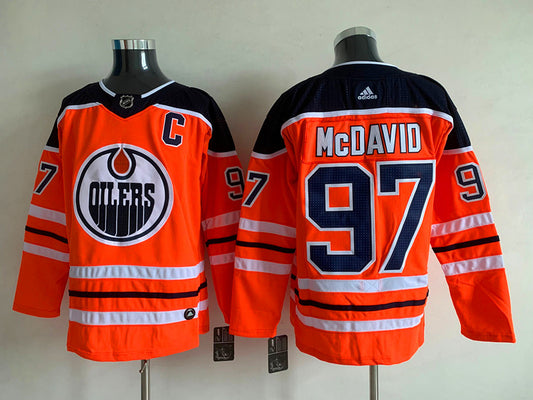 Men's Edmonton Oilers Connor McDavid #97 Orange Breakaway Player Jersey1
