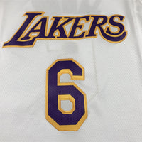 Men's Los Angeles Lakers LeBron James #6 White 2022/23 Swingman Jersey1 - Association Edition