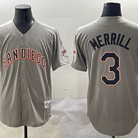 Men's San Diego Padres Jackson Merrill #3 Gray Replica Player Jersey