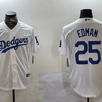Men's Los Angeles Dodgers Tommy Edman #25 White Replica Player Jersey1