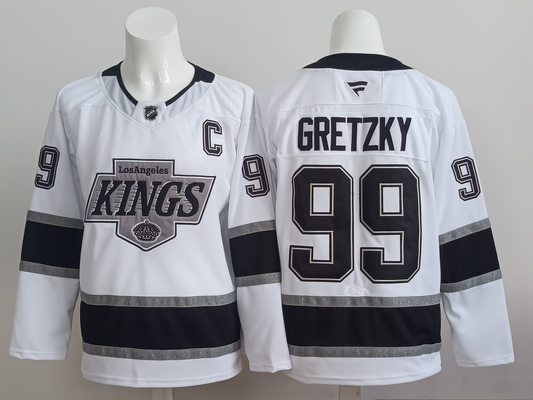 Men's Los Angeles Kings Wayne Gretzky #99 White Player Game Jersey