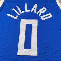Men's Milwaukee Bucks Damian Lillard #0 Royal 2024/25 Swingman Player Jersey1 - City Edition