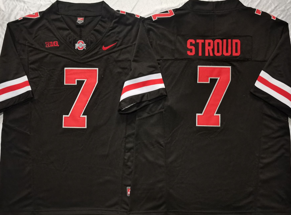Men's Ohio State Buckeyes CJ Stroud #7 Black Game Jersey