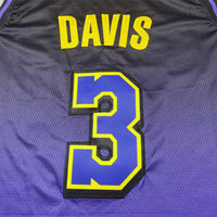 Men's Los Angeles Lakers Anthony Davis #3 Purple 2024/25 Swingman Jersey1 - City Edition