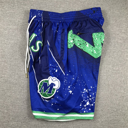 Men's Dallas Mavericks Blue Swingman Pocket Shorts1