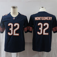 Men's Chicago Bears David Montgomery #32 Navy Game Jersey1