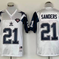 Deion Sanders Dallas Cowboys Mitchell Ness White Legacy Replica Jersey - JerseysFreak