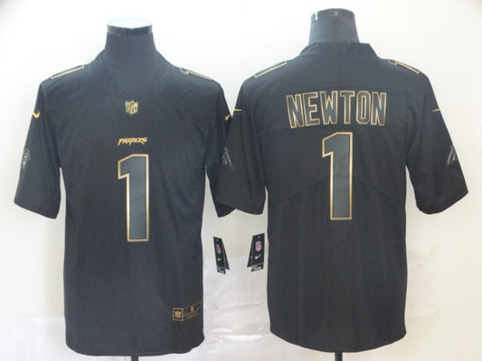 Men's Carolina Panthers Cam Newton #1 Black Player Game Jersey1