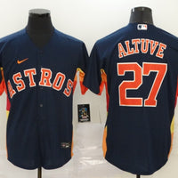 Men's Houston Astros Jose Altuve #27 Navy Replica Baseball Jersey1