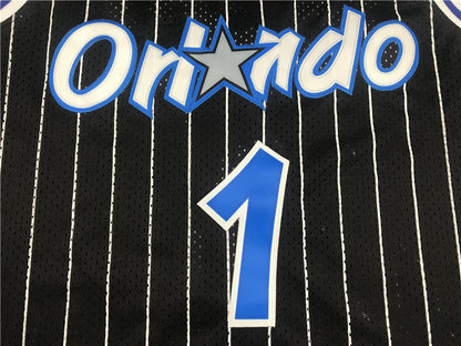 Men's Orlando Magic Penny Hardaway #1 Black Hardwood Classics Swingman Jersey1