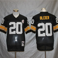 Men's Pittsburgh Steelers Rocky Bleier Mitchell & Ness Black Legacy Replica Jersey1