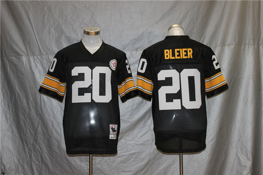 Men's Pittsburgh Steelers Rocky Bleier Mitchell & Ness Black Legacy Replica Jersey1