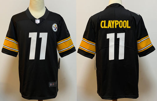 Men's Pittsburgh Steelers Chase Claypool #11 Black Player Game Jersey1