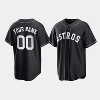Men's Houston Astros Black Replica Custom Jersey1