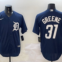 Men's Detroit Tigers Riley Greene #31 Navy Replica Player Jersey1