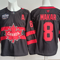 Men's Canada 2025 4 Nations Face-Off Cale Makar #8 Black Player Jersey