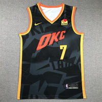Men's Oklahoma City Thunder Chet Holmgren #7 Black 2023/24 Swingman Jersey1 - City Edition