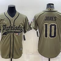 Men's New England Patriots Mac Jones #10 Olive 2022 Salute To Service Limited Jersey1 Joint Edition