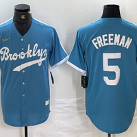 Men's Los Angeles Dodgers Freddie Freeman #5 Light Blue Alternate Cooperstown Collection Player Jersey1