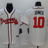 Men's Atlanta Braves Chipper Jones #10 White Replica Player Jersey1