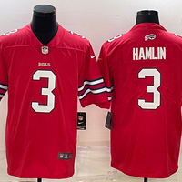 Men's Buffalo Bills Damar Hamlin #3 Red Game Jersey1