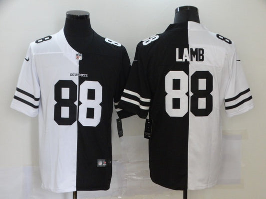 Men's Dallas Cowboys CeeDee Lamb #88 Black/White Game Jersey1