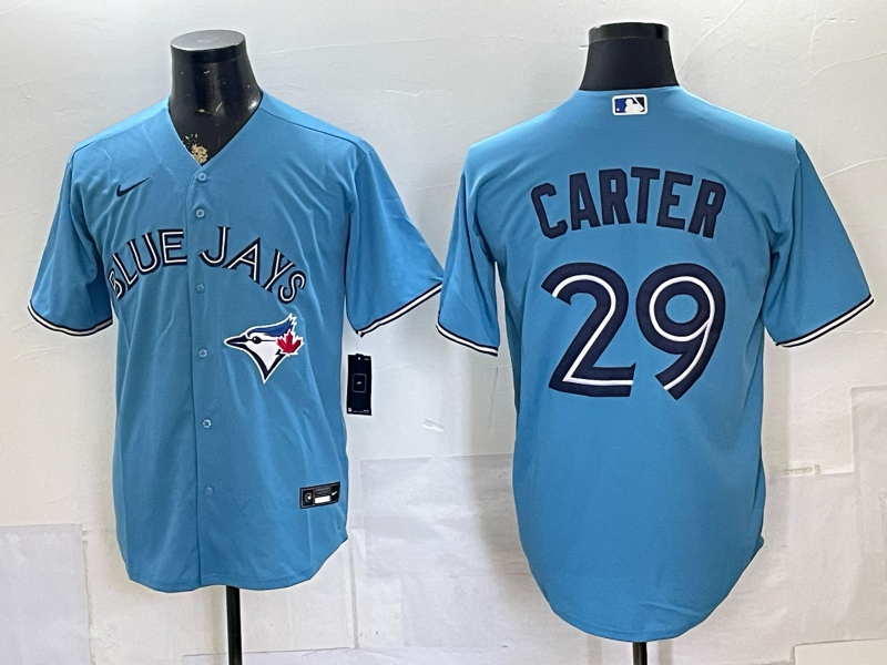 Men's Toronto Blue Jays Joe Carter #29 Light Blue Limited Player Jersey