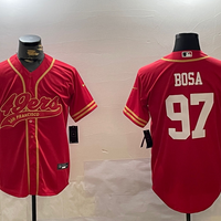 Men's San Francisco 49ers Nick Bosa #97 Scarlet Team Game Jersey1