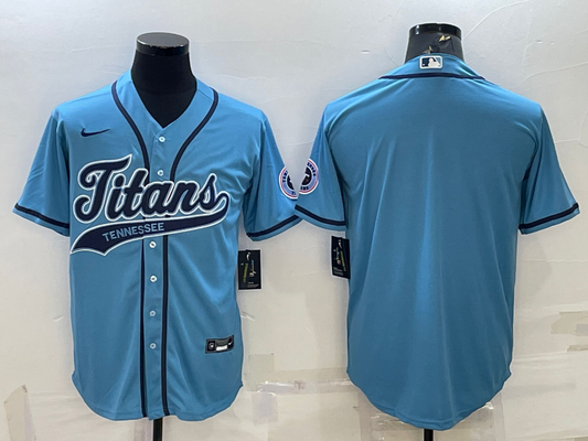 Men's Tennessee Titans Light Blue Blank Jersey1