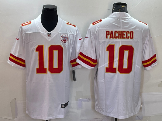 Men's Kansas City Chiefs Isiah Pacheco #10 White Game Jersey1