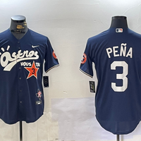 Men's Houston Astros Jeremy Pena #3 Navy Game Player Jersey1