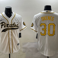 Men's Pittsburgh Pirates Paul Skenes #30 White Replica Player Jersey1